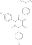 1,3-bis(4-chlorophenyl)-5-((4-(dimethylamino)phenyl)methylene)-1,3-diazaperhydroine-2,4,6-trione