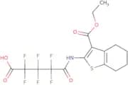 4-(N-(3-(ethoxycarbonyl)(4,5,6,7-tetrahydrobenzo[b]thiophen-2-yl))carbamoyl)-2,2,3,3,4,4-hexafluor…
