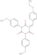 1,3-bis(4-methoxyphenyl)-5-((4-ethoxyphenyl)methylene)-1,3-diazaperhydroine-2,4,6-trione