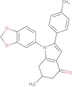 1-benzo[d]1,3-dioxolan-5-yl-6-methyl-2-(4-methylphenyl)-5,6,7-trihydroindol-4-one