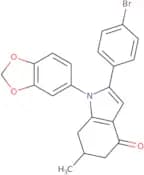 1-benzo[d]1,3-dioxolan-5-yl-2-(4-bromophenyl)-6-methyl-5,6,7-trihydroindol-4-one