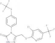 3-((3-chloro-5-(trifluoromethyl)(2-pyridylthio))methyl)-4-(4-(trifluoromethylthio)phenyl)-1,2,4-tr…