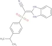 2-(3-hydrobenzimidazol-2-ylidene)-2-((4-(isopropyl)phenyl)sulfonyl)ethanenitrile