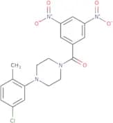 3,5-dinitrophenyl 4-(5-chloro-2-methylphenyl)piperazinyl ketone