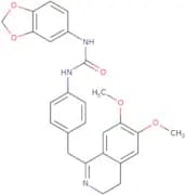3-(benzo[3,4-d]1,3-dioxolen-5-yl)-1-(4-((6,7-dimethoxy(3,4-dihydroisoquinolyl))methyl)phenyl)urea