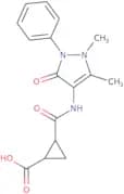 2-(N-(2,3-dimethyl-5-oxo-1-phenyl-3-pyrazolin-4-yl)carbamoyl)cyclopropanecarboxylic acid