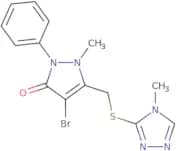 4-bromo-2-methyl-3-((5-methyl(2,3,5-triazolylthio))methyl)-1-phenyl-3-pyrazolin-5-one