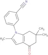 3-(2,6,6-trimethyl-4-oxo-5,6,7-trihydroindolyl)benzenecarbonitrile