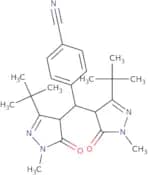 4-(bis(3-(tert-butyl)-1-methyl-5-oxo-2-pyrazolin-4-yl)methyl)benzenecarbonitrile