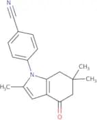 4-(2,6,6-trimethyl-4-oxo-5,6,7-trihydroindolyl)benzenecarbonitrile
