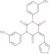 1,3-bis(3-methylphenyl)-5-(3-thienylmethylene)-1,3-diazaperhydroine-2,4,6-trione