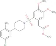 methyl 2-(2-((4-(5-chloro-2-methylphenyl)piperazinyl)sulfonyl)-4,5-dimethoxyphenyl)acetate