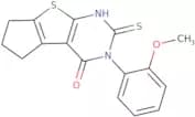 11-(2-Methoxyphenyl)-10-sulfanyl-7-thia-9,11-diazatricyclo[6.4.0.0,2,6]dodeca-1(8),2(6),9-trien-12…