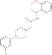 2-[4-(3-Chlorophenyl)piperazin-1-yl]-N-(3,4-dihydro-2H-1-benzopyran-4-yl)acetamide