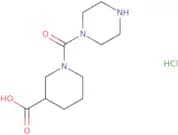 1-(Piperazine-1-carbonyl)piperidine-3-carboxylic acid hydrochloride