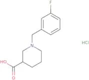 1-[(3-Fluorophenyl)methyl]piperidine-3-carboxylic acid hydrochloride