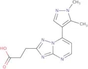 3-[7-(1,5-Dimethyl-1H-pyrazol-4-yl)-[1,2,4]triazolo[1,5-a]pyrimidin-2-yl]propanoic acid