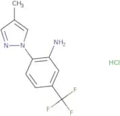 2-(4-Methyl-1H-pyrazol-1-yl)-5-(trifluoromethyl)aniline hydrochloride