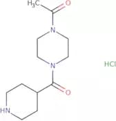 1-[4-(Piperidine-4-carbonyl)piperazin-1-yl]ethan-1-one hydrochloride