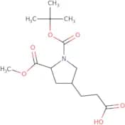 3-{1-[(tert-Butoxy)carbonyl]-5-(methoxycarbonyl)pyrrolidin-3-yl}propanoic acid