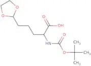 2-([(tert-Butoxy)carbonyl]amino)-5-(1,3-dioxolan-2-yl)pentanoic acid