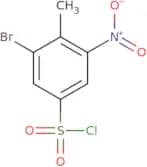 3-Bromo-4-methyl-5-nitrobenzene-1-sulfonyl chloride
