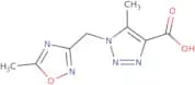 5-Methyl-1-[(5-methyl-1,2,4-oxadiazol-3-yl)methyl]-1H-1,2,3-triazole-4-carboxylic acid