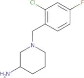 1-[(2-Chloro-4-fluorophenyl)methyl]piperidin-3-amine