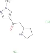 1-(1-Methyl-1H-pyrazol-4-yl)-2-(pyrrolidin-2-yl)ethan-1-one dihydrochloride