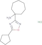 1-(5-Cyclopentyl-1,2,4-oxadiazol-3-yl)cycloheptan-1-amine hydrochloride