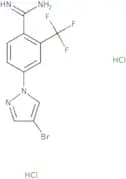 4-(4-Bromo-1H-pyrazol-1-yl)-2-(trifluoromethyl)benzene-1-carboximidamide dihydrochloride