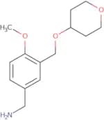 1-{4-Methoxy-3-[(oxan-4-yloxy)methyl]phenyl}methanamine