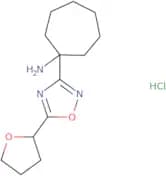 1-[5-(Oxolan-2-yl)-1,2,4-oxadiazol-3-yl]cycloheptan-1-amine hydrochloride
