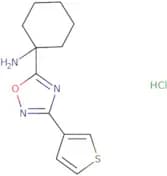 1-[3-(Thiophen-3-yl)-1,2,4-oxadiazol-5-yl]cyclohexan-1-amine hydrochloride