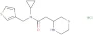 N-Cyclopropyl-2-(thiomorpholin-3-yl)-N-(thiophen-3-ylmethyl)acetamide hydrochloride