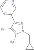 2-(4-Bromo-1-(cyclopropylmethyl)-5-methyl-1H-pyrazol-3-yl)pyrazine
