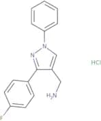 [3-(4-Fluorophenyl)-1-phenyl-1H-pyrazol-4-yl]methanamine hydrochloride