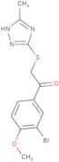 1-(3-Bromo-4-methoxyphenyl)-2-[(3-methyl-1H-1,2,4-triazol-5-yl)sulfanyl]ethan-1-one