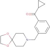 Cyclopropyl 3-[8-(1,4-dioxa-8-azaspiro[4.5]decyl)methyl]phenyl ketone