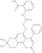 2-(2-((8,8-Dimethyl-2-oxo-4-phenyl-2,8,9,10-tetrahydropyrano[2,3-F]chromen-5-yl)oxy)acetamido)benz…