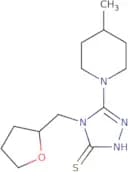 5-(4-Methylpiperidin-1-yl)-4-(oxolan-2-ylmethyl)-4H-1,2,4-triazole-3-thiol