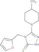 4-(Furan-2-ylmethyl)-5-(4-methylpiperidin-1-yl)-4H-1,2,4-triazole-3-thiol