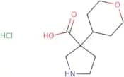 3-(Oxan-4-yl)pyrrolidine-3-carboxylic acid hydrochloride