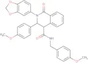(2-benzo[3,4-d]1,3-dioxolen-5-yl-3-(4-methoxyphenyl)-1-oxo(4-2,3,4-trihydroisoquinolyl))-N-((4-met…