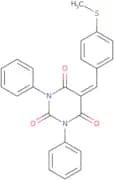 5-((4-methylthiophenyl)methylene)-1,3-diphenyl-1,3-diazaperhydroine-2,4,6-trione