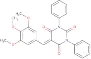 1,3-diphenyl-5-((3,4,5-trimethoxyphenyl)methylene)-1,3-diazaperhydroine-2,4,6-trione