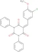 5-((3-chloro-4-methoxyphenyl)methylene)-1,3-diphenyl-1,3-diazaperhydroine-2,4,6-trione
