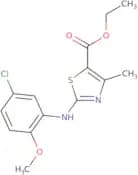 ethyl 3-((5-chloro-2-methoxyphenyl)amino)-5-methyl-2,4-thiazolecarboxylate