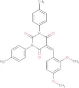 5-((2,4-dimethoxyphenyl)methylene)-1,3-bis(4-methylphenyl)-1,3-diazaperhydroine-2,4,6-trione