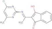 2-(((6-chloro-4-methylpyrimidin-2-yl)amino)ethylidene)indane-1,3-dione